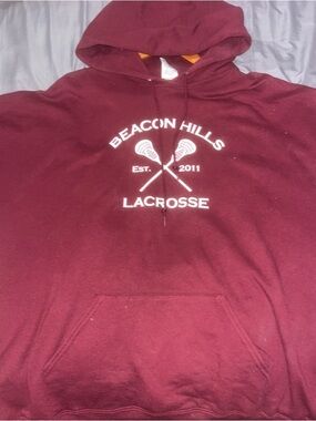 Beacon Hills Lacrosse Maroon Hoodie